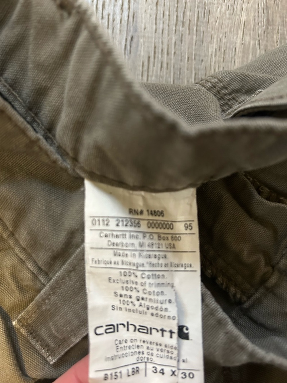 Carhartt Men’s Brown/Tan Utility Cargo Pants 34x30 - Picture 4 of 8